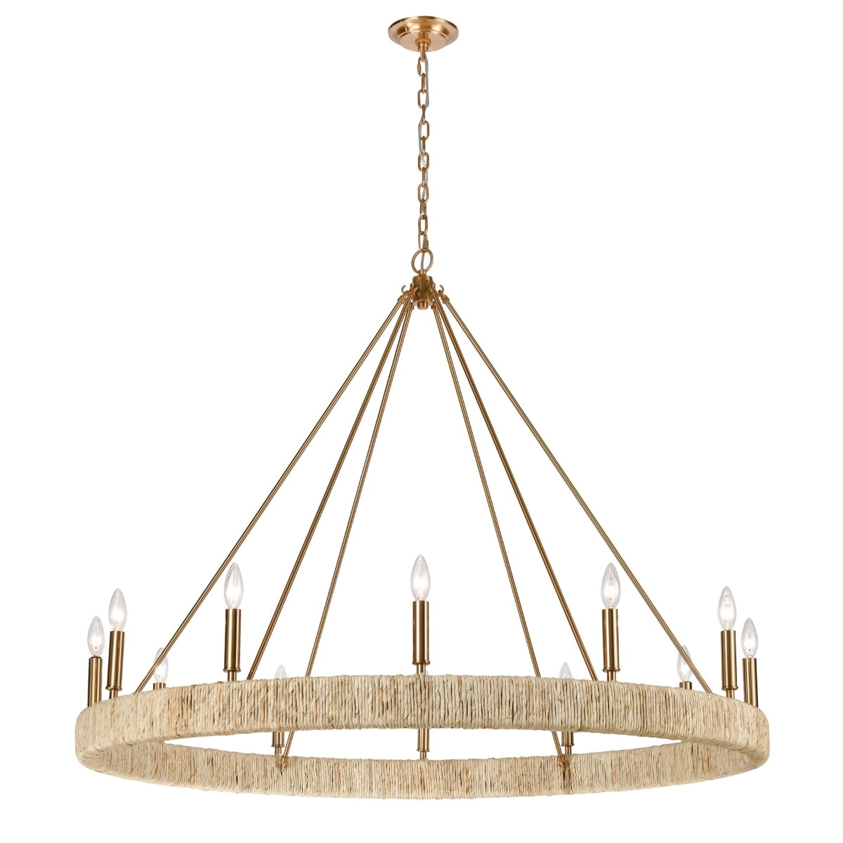 ABACA 48'' WIDE 12-LIGHT CHANDELIER