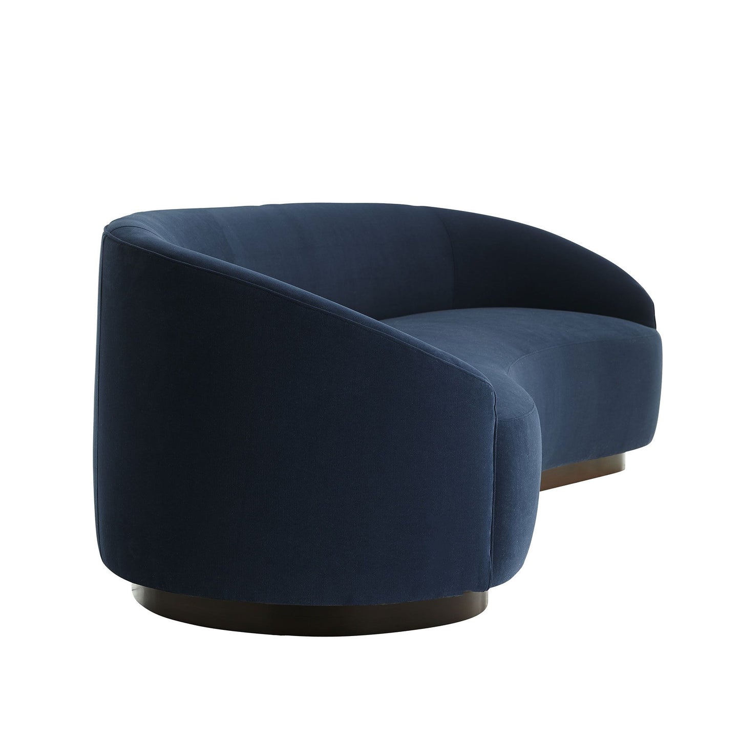 TURNER SOFA INDIGO VELVET DARK WALNUT Indigo Velvet