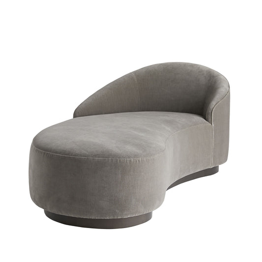 TURNER CHAISE SHARKSKIN VELVET GREY ASH, LEFT ARM Sharkskin Velvet