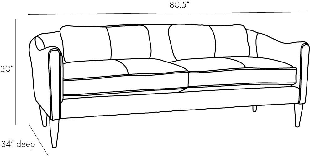 VINCENT SOFA BUTTERSCOTCH LEATHER DARK WALNUT