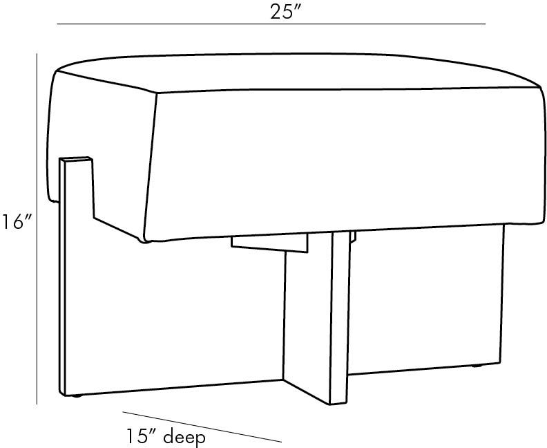 TUCK OTTOMAN BONE LINEN
