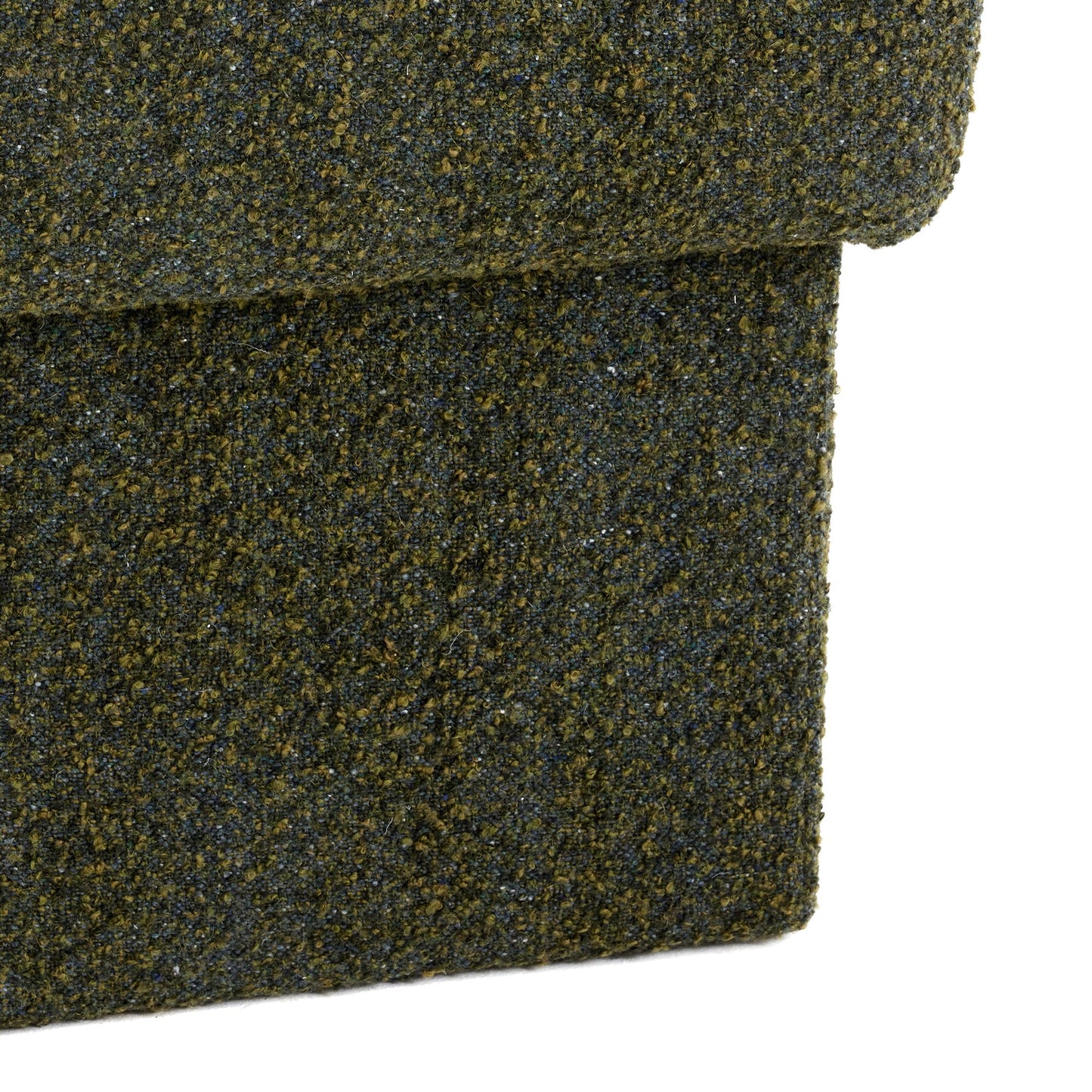 ATHENS OTTOMAN OLIVE BOUCLÉ