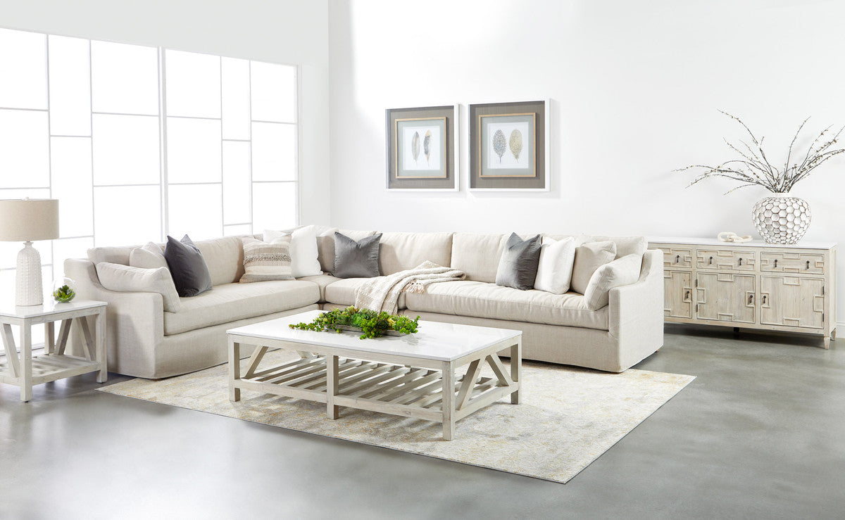 LENA MODULAR SLIPCOVER 2-SEAT RIGHT SLOPE ARM SOFA