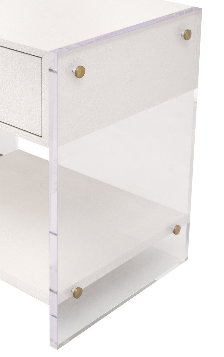 SONIA SHAGREEN 1-DRAWER NIGHTSTAND