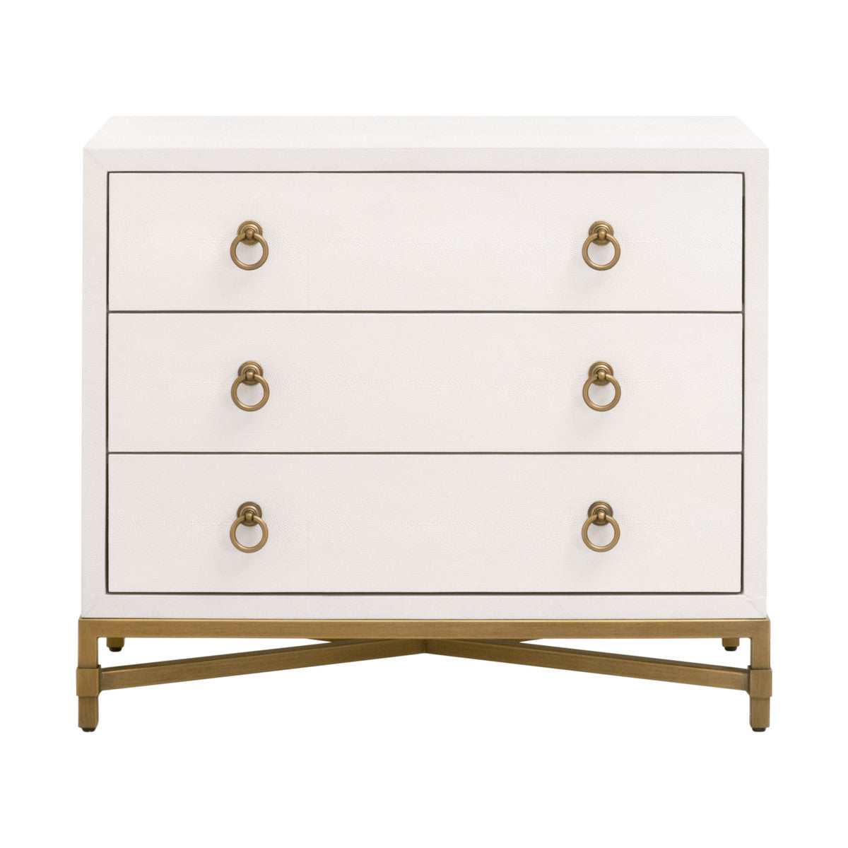 STRAND SHAGREEN 3-DRAWER NIGHTSTAND