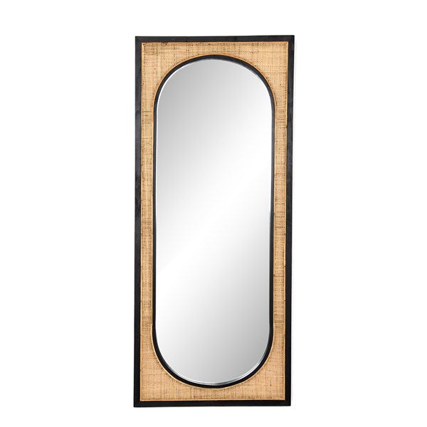 Candon Floor Mirror - Ebony Black