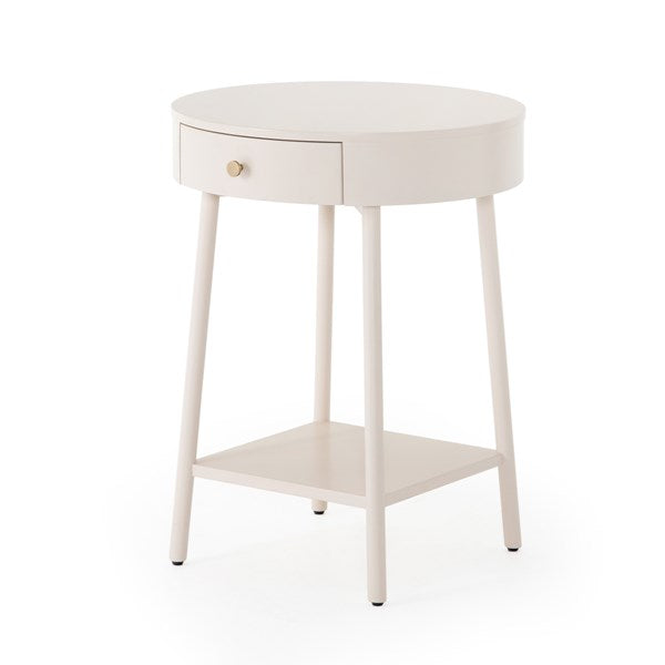 Van Nightstand-Matte Alabaster