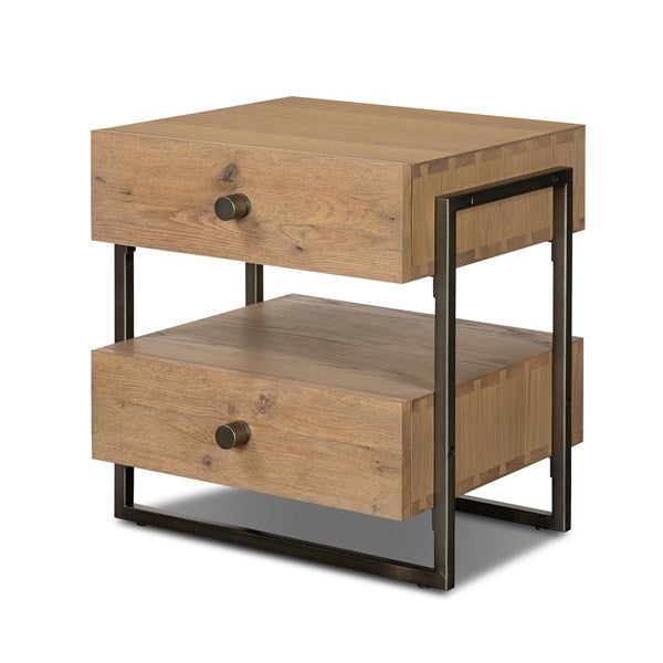 Milo End Table-Natural Oak Solid