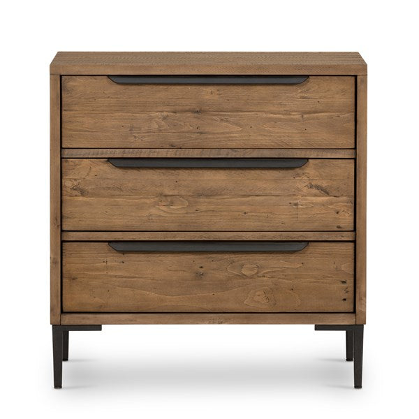 WYETH 3 DRAWER DRESSER - RUSTIC SANDALWOOD
