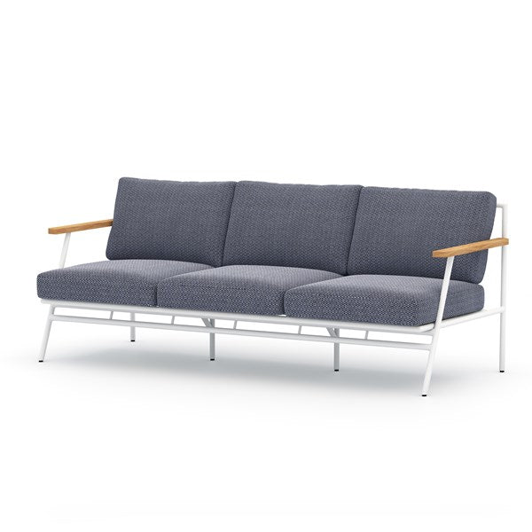 Aroba Outdoor Sofa-78"-White/Faye Navy