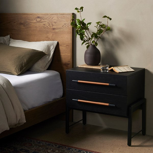 ROSEDALE NIGHTSTAND - EBONY OAK VENEER