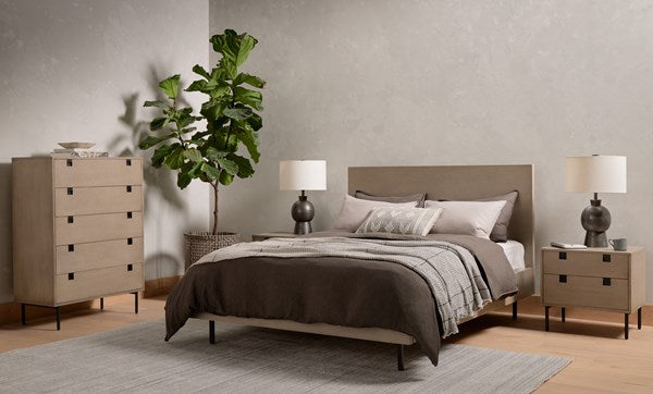 Carly 2 Drawer Nightstand-Grey Wash Vene