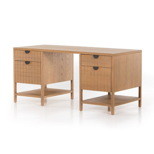 Benji Executive Desk-Burnished Oak
