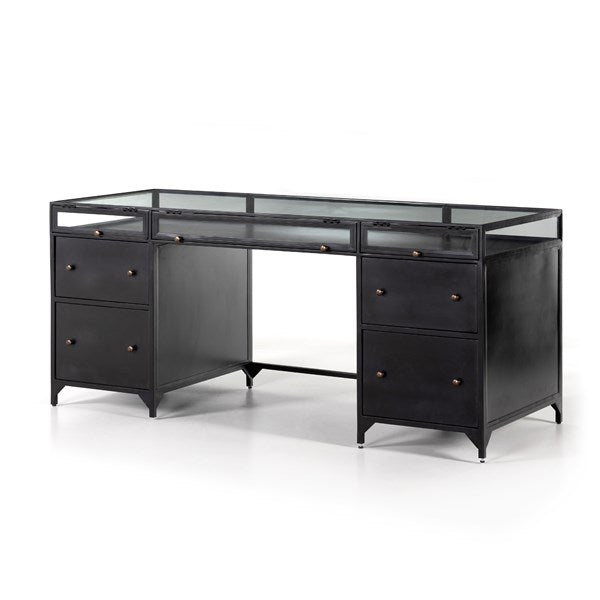 Shadow Box Executive Desk-Black