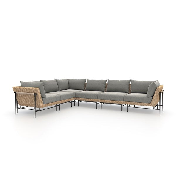 Cavan Outdoor 6 Pc Sectional-Faux Hyac