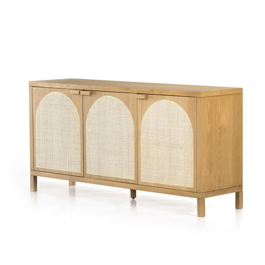 Allegra Sideboard-Honey Oak Veneer