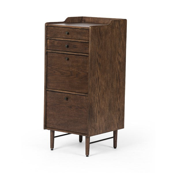 Moreau Tall File Cabinet-Drk Toasted Oak