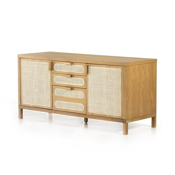 Allegra Filing Credenza-Honey Oak