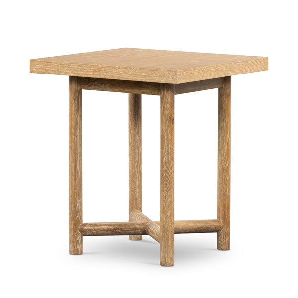 Mika End Table-Whitewashed Oak Veneer