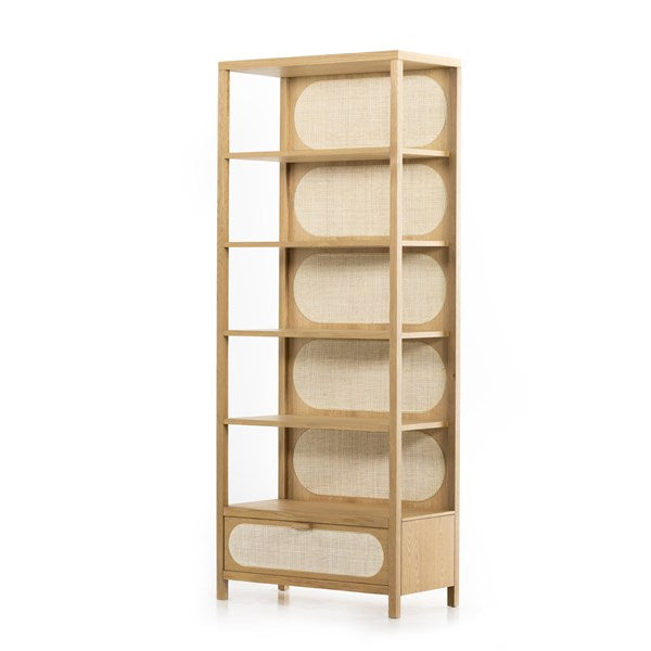 Allegra Bookcase-Honey Oak Veneer