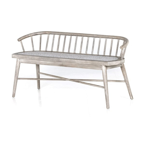 Alcott Outdoor Dining Bench-Grey Teak
