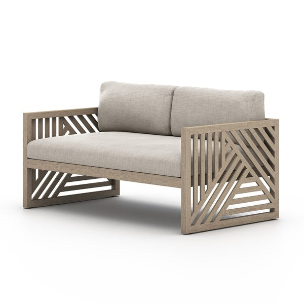 Avalon Outdoor Sofa-59"-Brown/Stone Grey