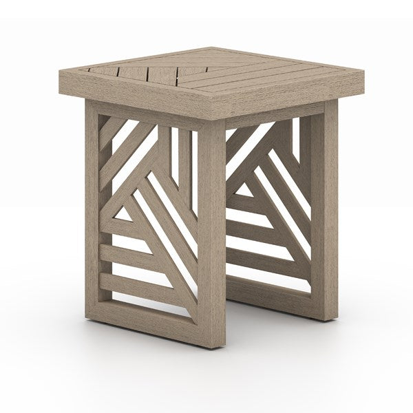 Avalon Outdoor End Table-Washed Brown