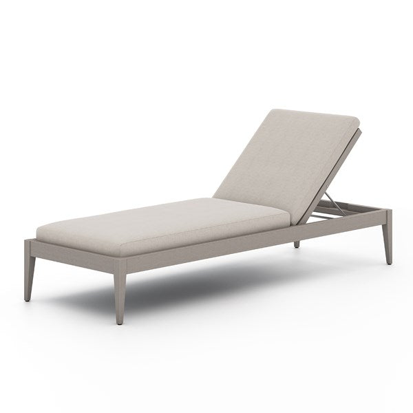 SHERWOOD OUTDOOR CHAISE, WEATHERED GREY