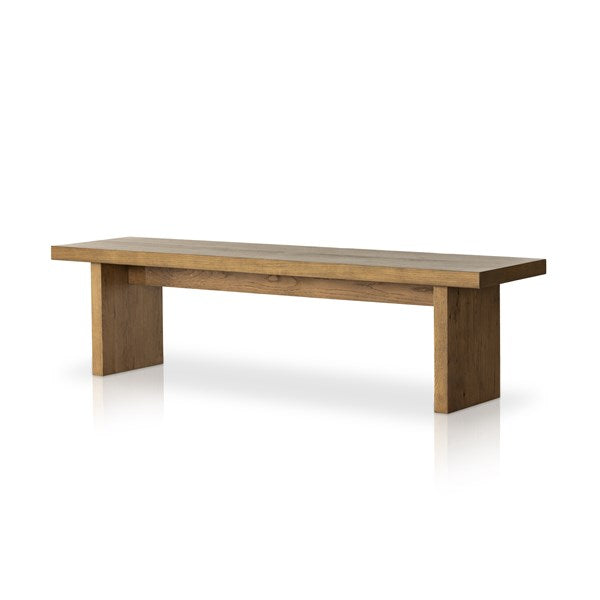 Eaton Dining Bench-Amber Oak Resin