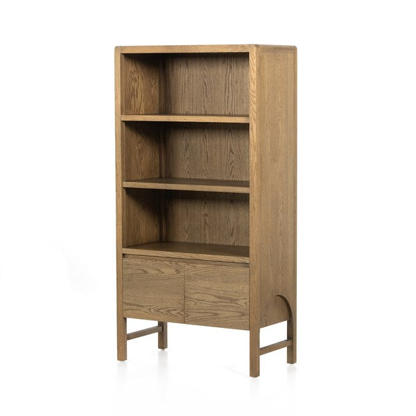 Jeanne Bookcase-Drifted Oak Solid