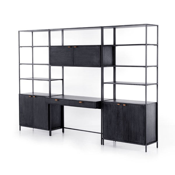TREY MODULAR WALL DESK W/ 2 BOOKCASES
