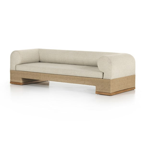 Joss Outdoor Sofa-106"-Natural Teak