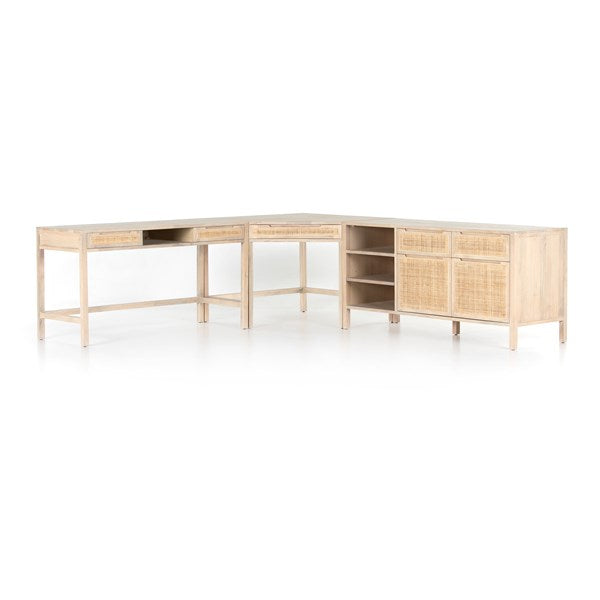 CLARITA DESK SYSTEM W/ FILING CREDENZA