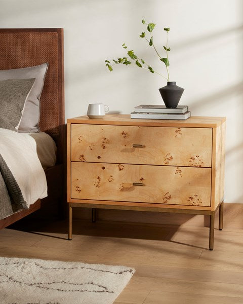 Mitzie Nightstand-Amber Mappa Burl