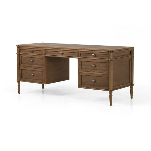 Toulouse Executive Desk-Toasted Oak