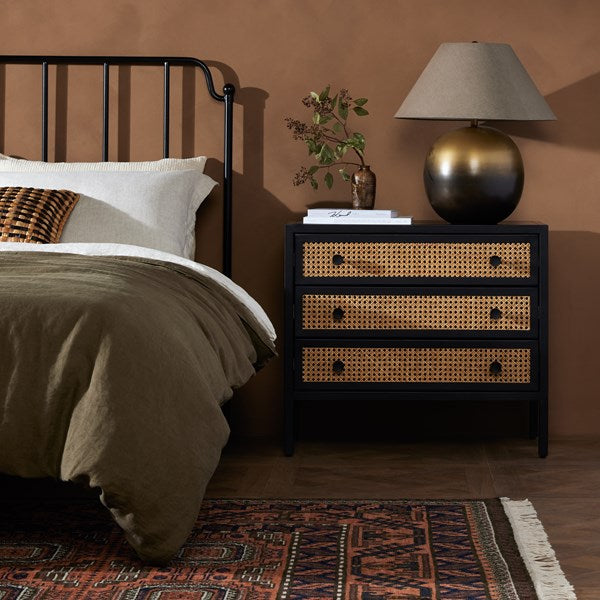 Natalia Nightstand-Natural Circle Cane