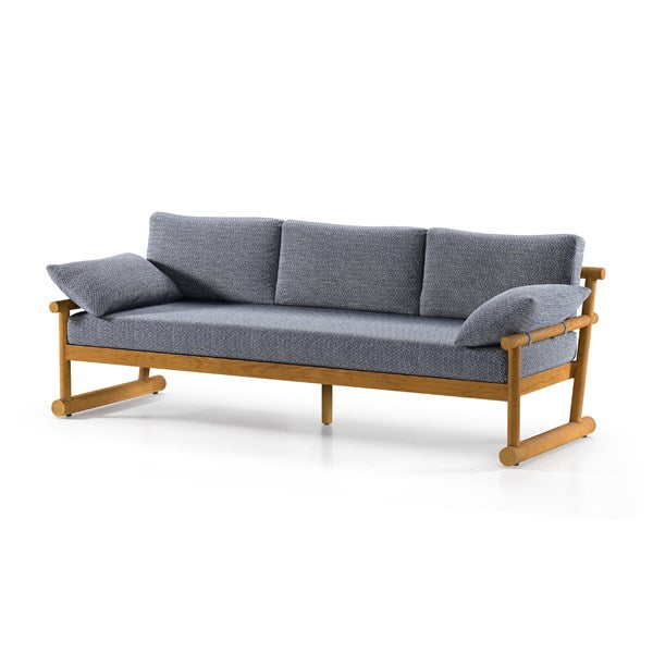 Fremont Outdoor Sofa-89"-Natural/Navy