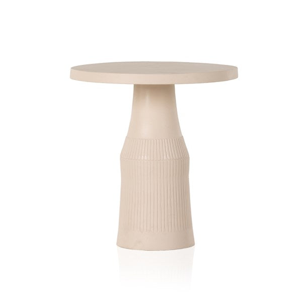 Clint End Table-Sand Aluminum