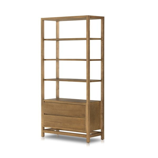 Roswell Bookcase-Toasted Ash Solid
