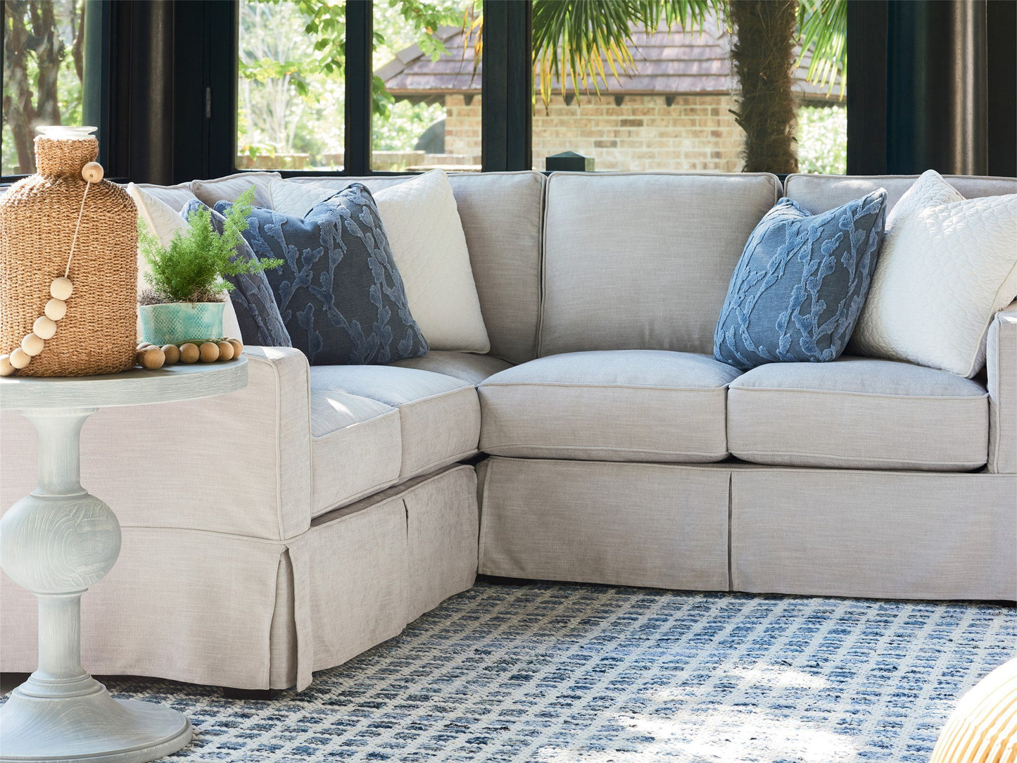 Round Pedestal End Table