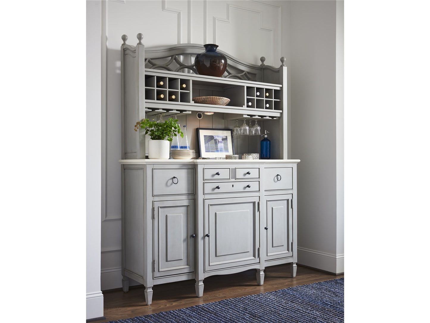 Summer Hill Serving Buffet with Bar Hutch