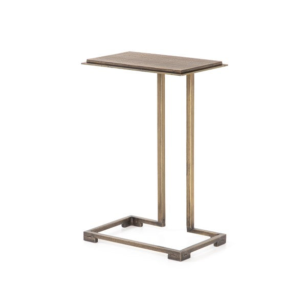 Acid Etch C Table- Antique Brass