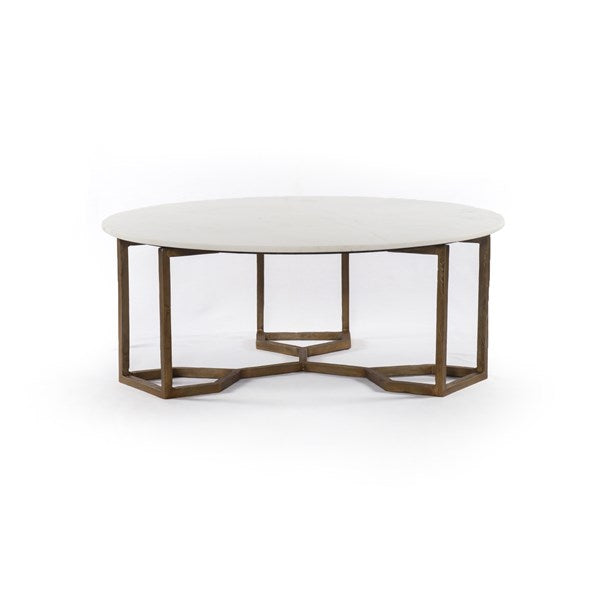 Naomi Coffee Table-Raw Brass