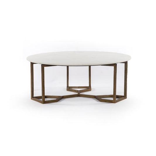 Naomi Coffee Table-Raw Brass