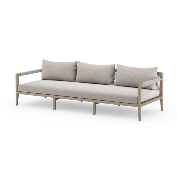 SHERWOOD OUTDOOR SOFA, WASHED BROWN