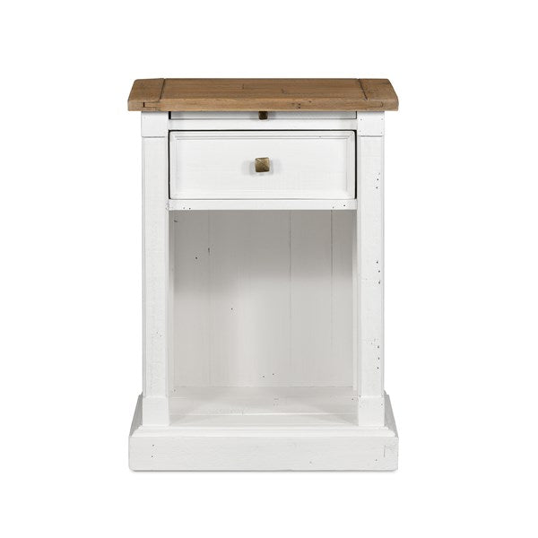 Cintra Bedside Cabinet-Limestone White