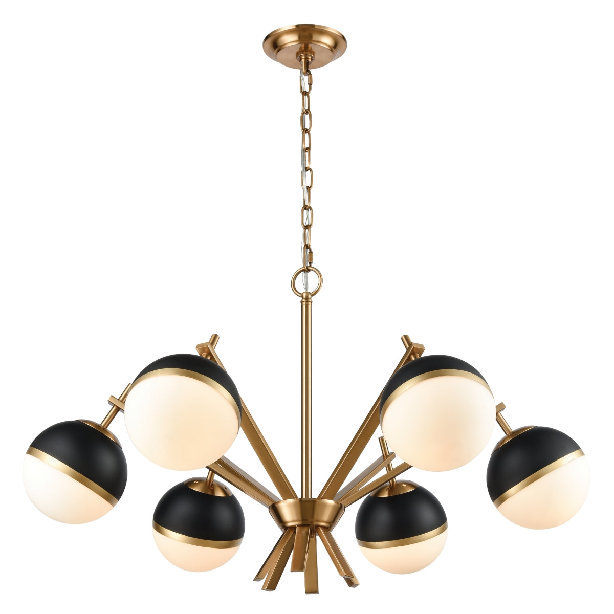 BLIND TIGER 32'' WIDE 6-LIGHT CHANDELIER