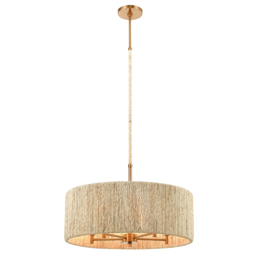 ABACA 24'' WIDE 5-LIGHT CHANDELIER