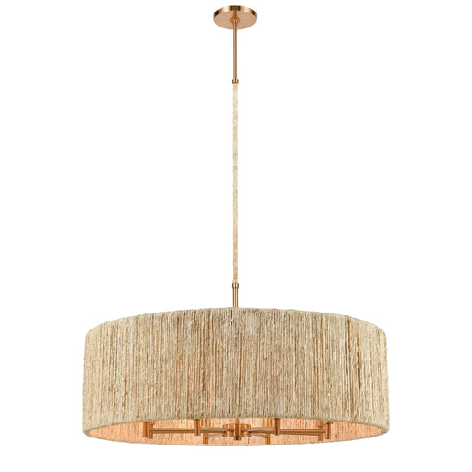 ABACA 33'' WIDE 8-LIGHT CHANDELIER