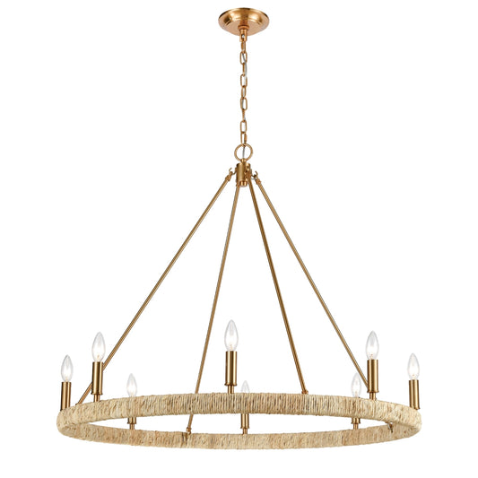 ABACA 36'' WIDE 8-LIGHT CHANDELIER